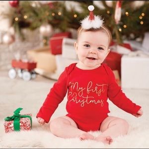 MudPie... Baby’s First Christmas Crawler/Headband!